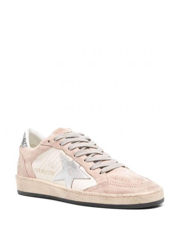 Ball Star Double Quarter Low Top Sneakers Powder Pink - GOLDEN GOOSE - BALAAN 3