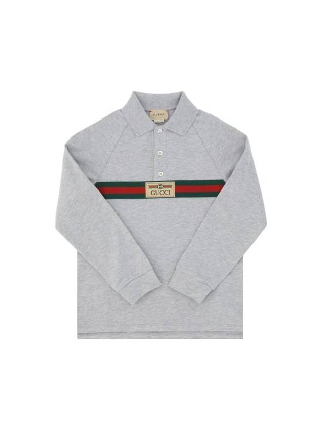 Kids Polo Shirt 787342XJF3F 1049 GRAY - GUCCI - BALAAN 1