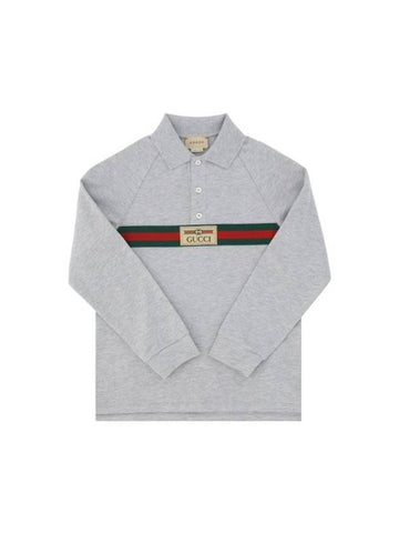 Kids Polo Shirt 787342XJF3F 1049 GRAY - GUCCI - BALAAN 1