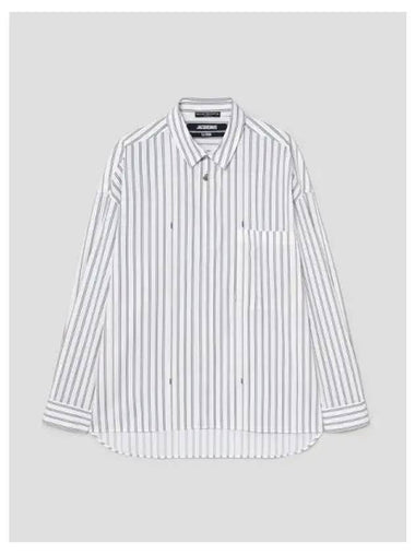 Jacquemus Men s La Chemise Manche Carding Gun White Domestic Product - JACQUEMUS - BALAAN 1