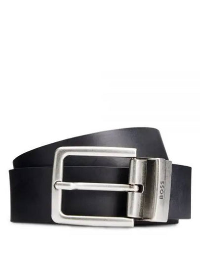 Branded Keeper Reversible Italian Leather Belt Black - HUGO BOSS - BALAAN 2