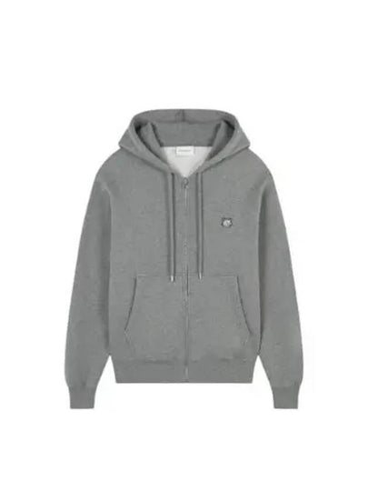 Foxhead Patch Comfort Zipper Hooded Medium Grey Melange - MAISON KITSUNE - BALAAN 2