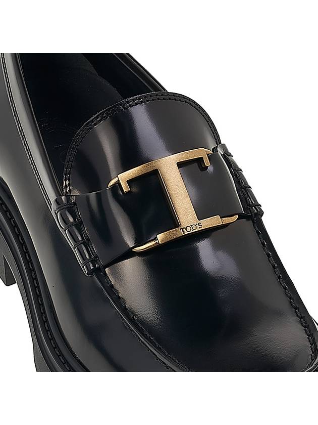 T Timeless Leather Loafers Black - TOD'S - BALAAN 9