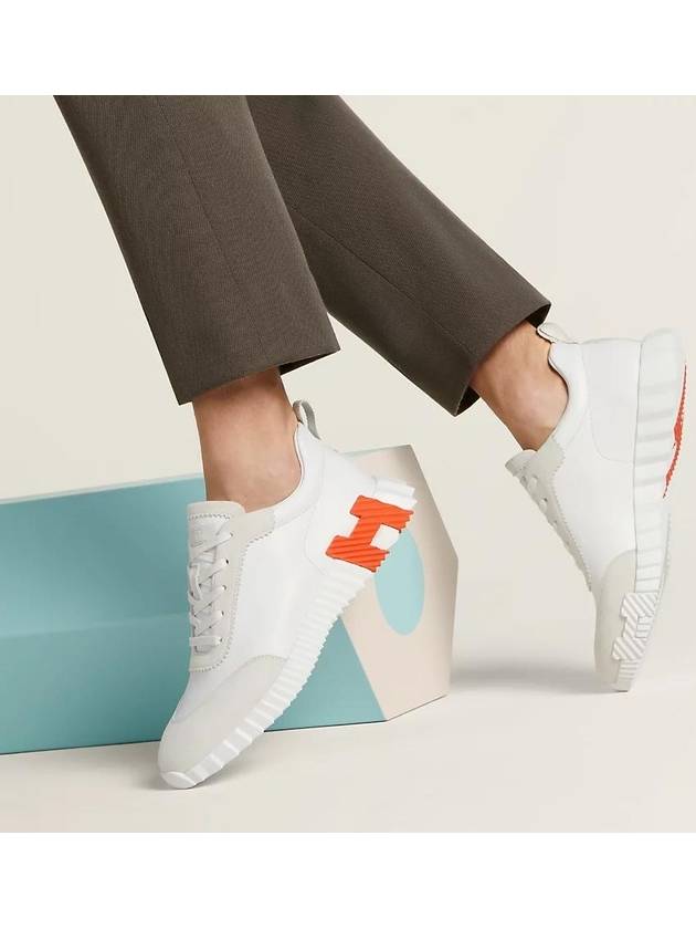 Bouncing Low Top Sneakers White - HERMES - BALAAN 7