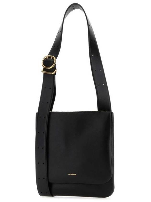 Ombra Leather Shoulder Bag Black - JIL SANDER - BALAAN 3