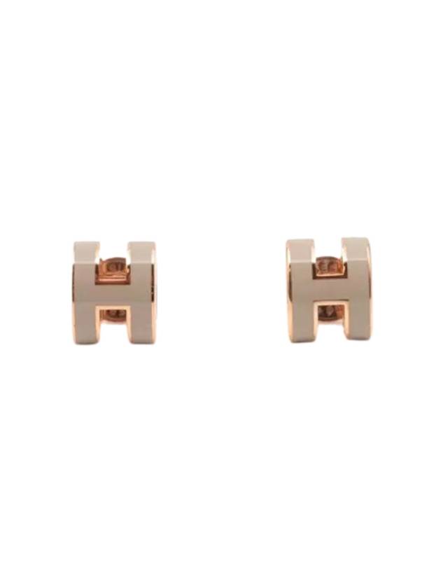 Pop H Mini Earrings Rose Gold - HERMES - BALAAN 1