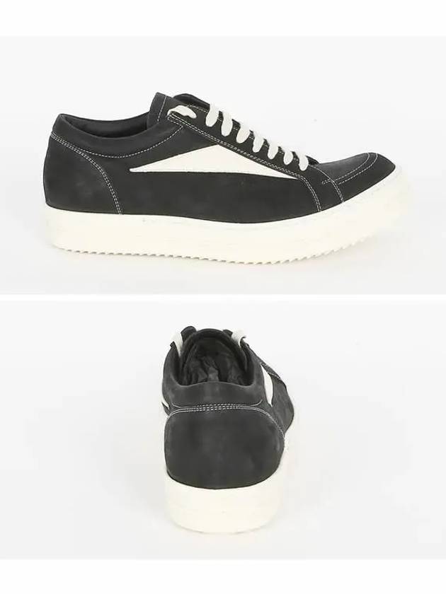 Vintage Leather Low Top Sneakers Black - RICK OWENS - BALAAN 4