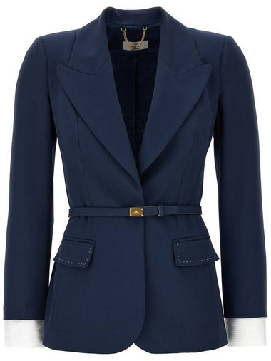 Elisabetta Franchi Single-Breasted Blazer - ELISABETTA FRANCHI - BALAAN 1