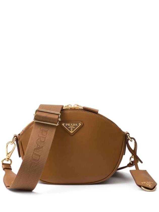 Leather Mini Shoulder Bag Brown - PRADA - BALAAN 1