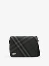 Grid Check Messenger Bag Charcoal - BURBERRY - BALAAN 2