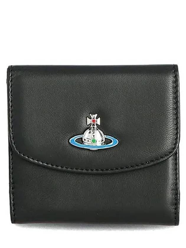 ORB Logo Half Wallet Black - VIVIENNE WESTWOOD - BALAAN 2