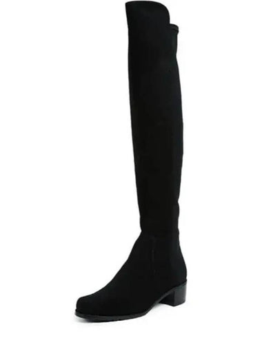 RTS SPORT SUEDESTR GABARDIN SD516 BLK back stretch suede boots - STUART WEITZMAN - BALAAN 1