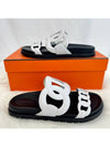 Extra Leather Sandals Slippers White - HERMES - BALAAN 5