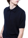 Men s ZCHK NY zipper collar half knit navy - CHANCE'S NOI - BALAAN 8