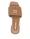 Matelasse Nappa Leather Slippers Caramel - MIU MIU - BALAAN 3