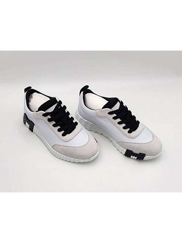 Bouncing Low Top Sneakers Blanc Noir - HERMES - BALAAN 4