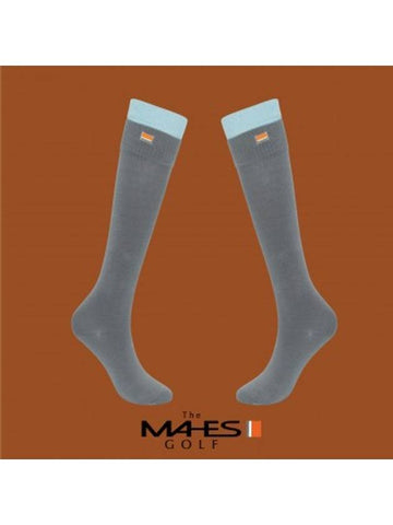 Women's Socks Gray Orange Label Twotone Knee Socks ASOW 288 - MAHES - BALAAN 1