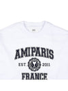 Logo Print Sweatshirt White - AMI - BALAAN 4