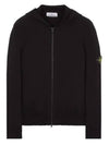 Wappen Padded Zipper Hooded Cotton Cardigan Black - STONE ISLAND - BALAAN 2