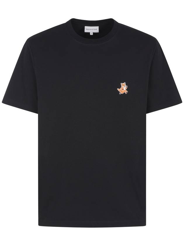 Speedy Fox Patch Comfort Short Sleeve T-Shirt Black - MAISON KITSUNE - BALAAN 2