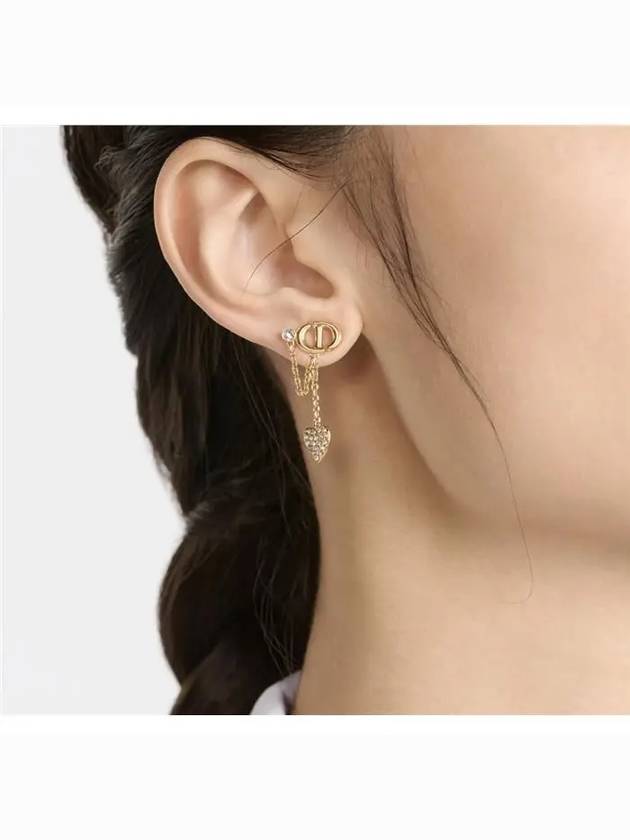 CD Navy Earrings Gold - DIOR - BALAAN 5