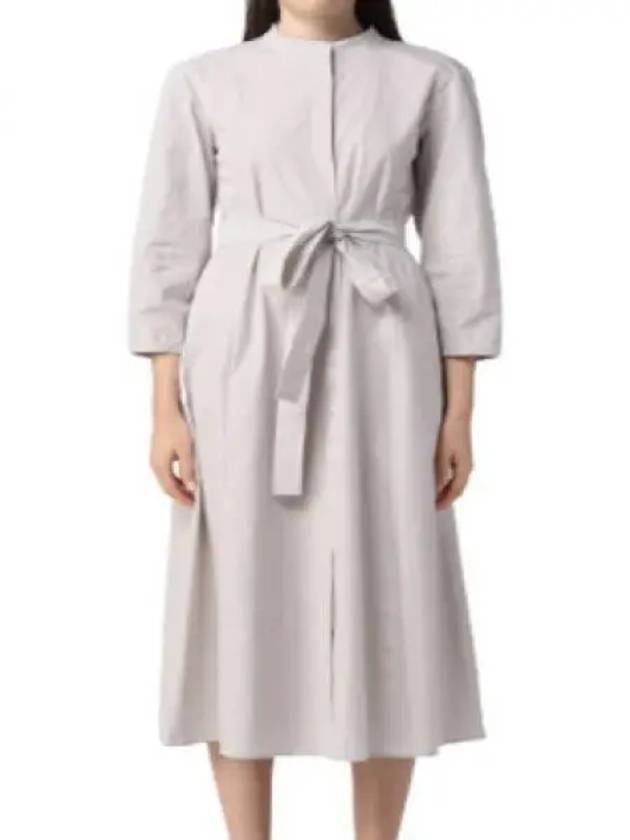 Cloe Cotton Long Dress Ice - MAX MARA - BALAAN 2