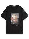 Wrap Curls 1 Print Short Sleeve T-Shirt Black - NEIL BARRETT - BALAAN 4