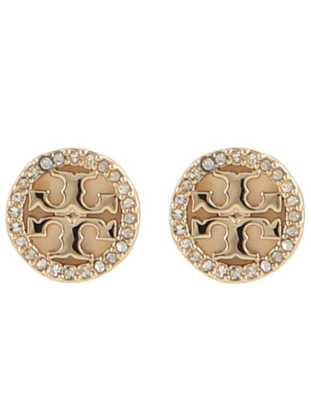 Miller Crystal Stud Earrings Gold - TORY BURCH - BALAAN.