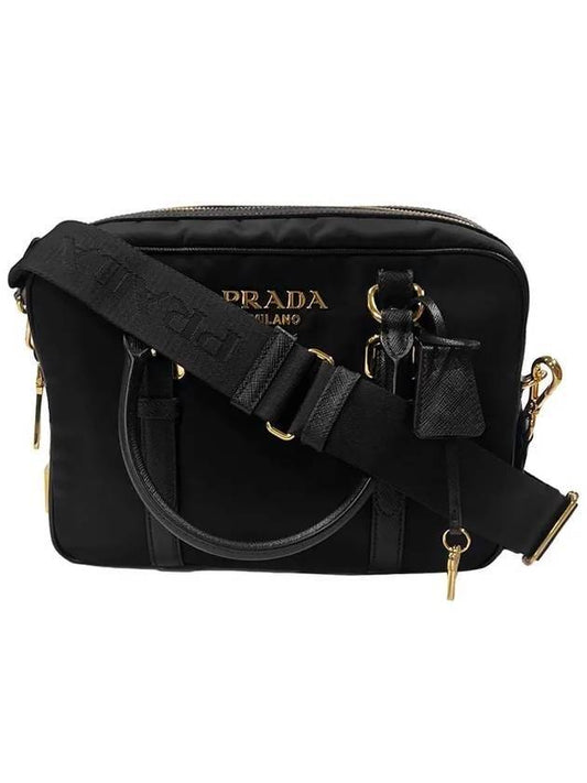 Tesuto Square Saffiano Tote Bag Black - PRADA - BALAAN 1