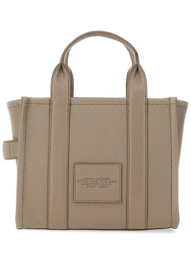 Small Leather Tote Bag Grey - MARC JACOBS - BALAAN 4