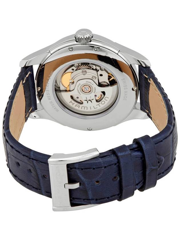 Jazzmaster Viewmatic Automatic Leather Watch Blue - HAMILTON - BALAAN 4