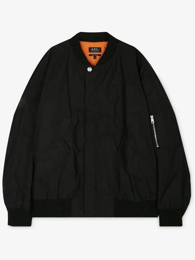 Hamilton Washed Cotton Bomber Jacket Black - A.P.C. - BALAAN 3