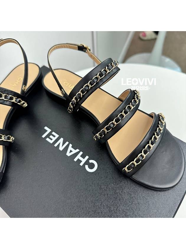 CC logo chain strap sandals 38 G39552 - CHANEL - BALAAN 3