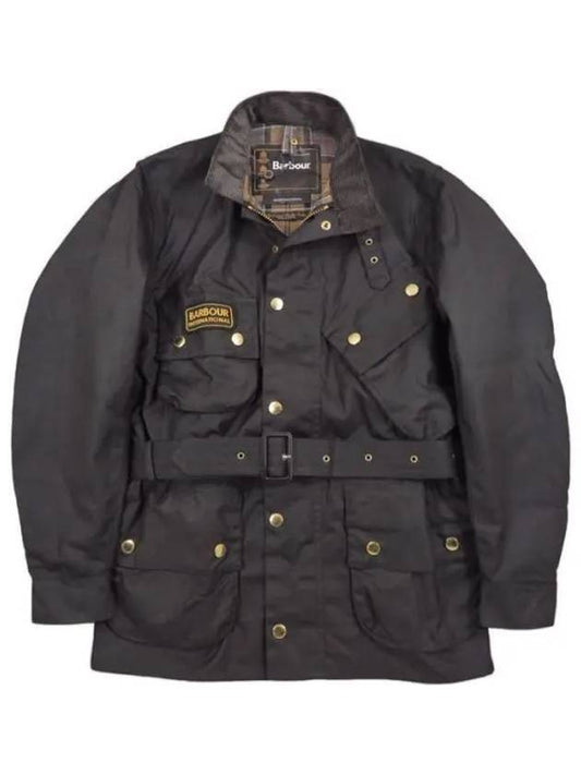 Men's International Original Wax Belt Jacket Black - BARBOUR - BALAAN 2