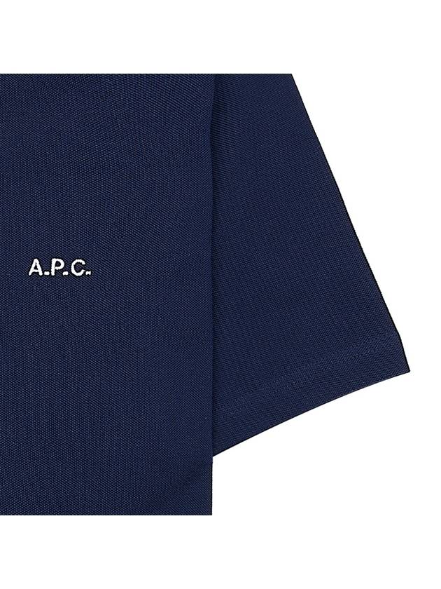 Austin Embroidery Logo Polo Shirt Blue - A.P.C. - BALAAN 8