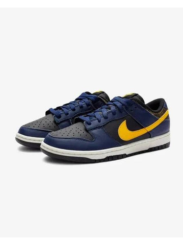 Dunk Vintage Michigan Low Top Sneakers Midnight Navy - NIKE - BALAAN 1