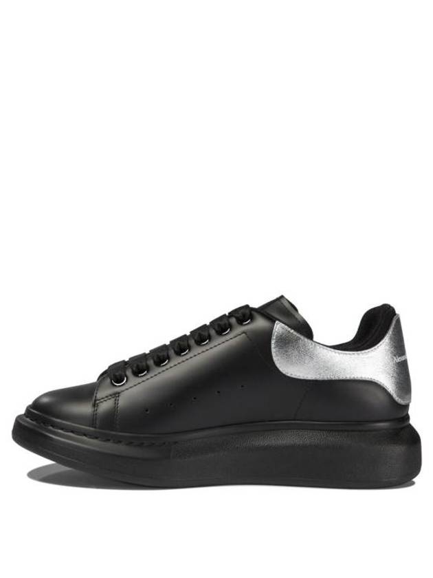 Oversized Silver Tab Low Top Sneakers Black - ALEXANDER MCQUEEN - BALAAN 4