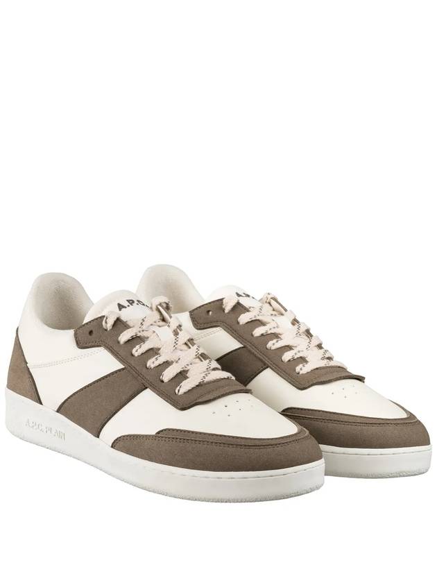 Pain Leather Low Top Sneakers Grey - A.P.C. - BALAAN 3