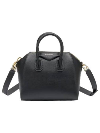 Mini Antigona Grain Leather Tote Bag Black - GIVENCHY - BALAAN 1