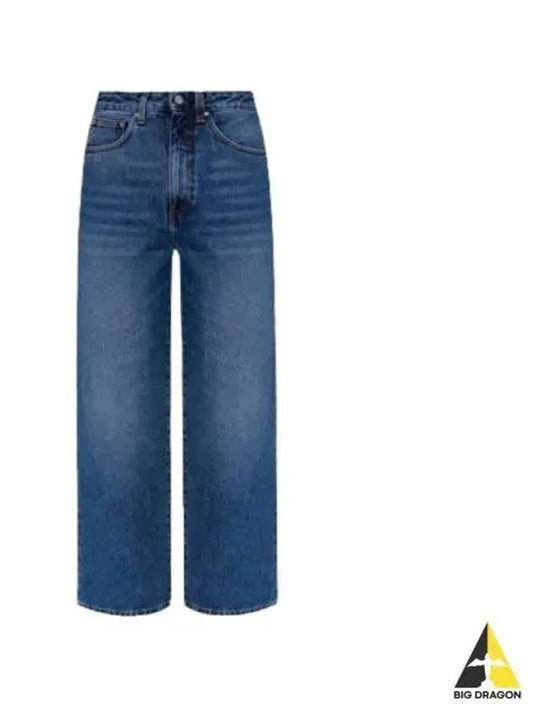 High-Rise Cropped Jeans Blue - TOTEME - BALAAN 2