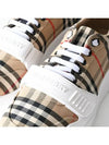 Vintage Check And Leather Sneakers White Archive Beige - BURBERRY - BALAAN 5