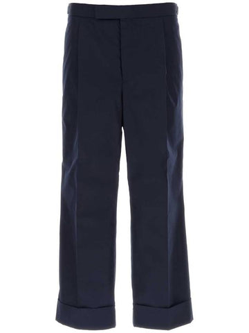 Typewriter Fit 5 Slacks Blue - THOM BROWNE - BALAAN 1