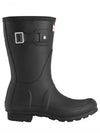 Women's Original Matte Short Rain Boots Black WFS1000RMA - HUNTER - BALAAN 2