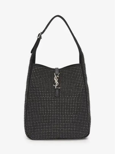 Logo Embellished Medium Shoulder Bag Black - SAINT LAURENT - BALAAN 2