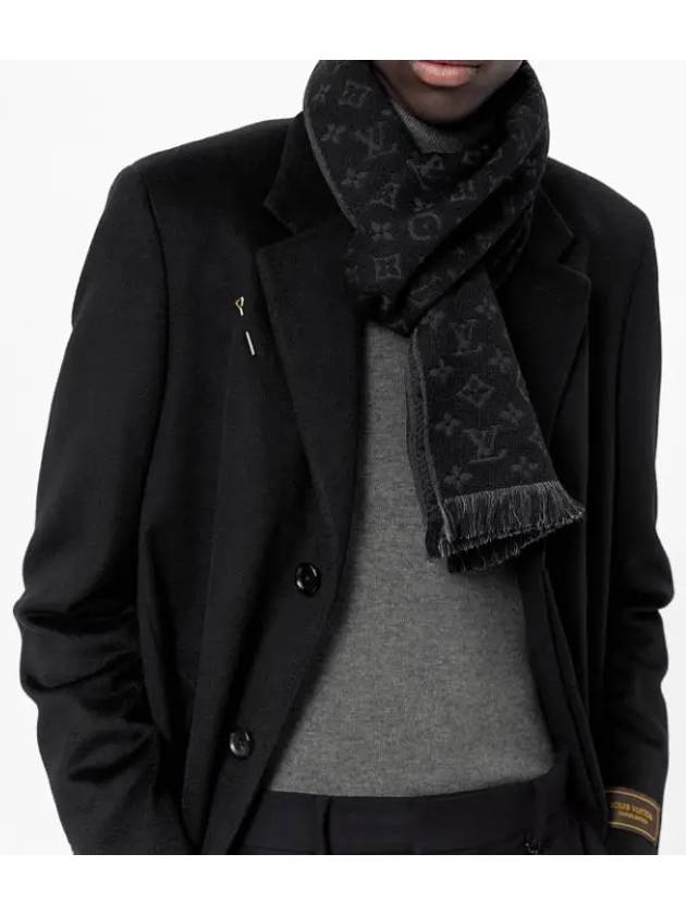 Monogram Classic Wool Muffler Black - LOUIS VUITTON - BALAAN 3