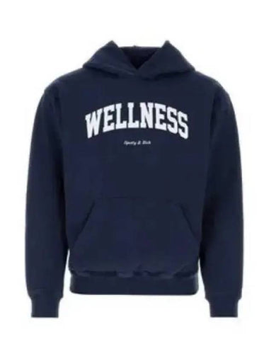 Wellness logo print hood navy HOAW2313NA - SPORTY & RICH - BALAAN 1