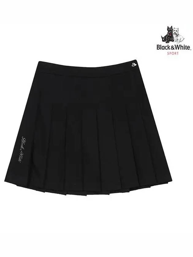 Women s long pleated skirt 4024LXWP BLACK - BLACK&WHITE - BALAAN 1