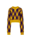 Argyle Wool Knit Top Yellow - BURBERRY - BALAAN 3