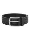 Intrecciato Leather Belt Black - BOTTEGA VENETA - BALAAN 2