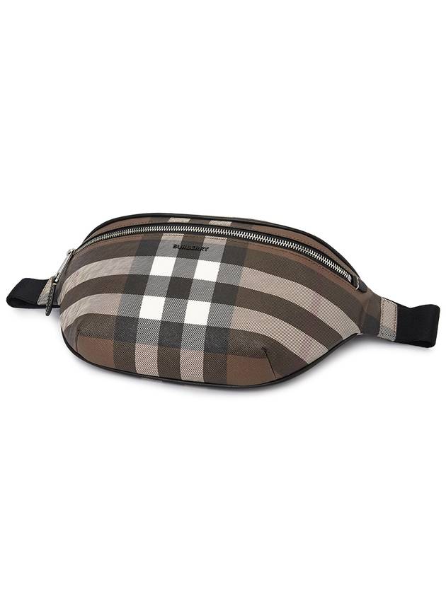 Checked Leather Bum Belt Bag Dark Birch Brown - BURBERRY - BALAAN 6